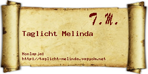 Taglicht Melinda névjegykártya